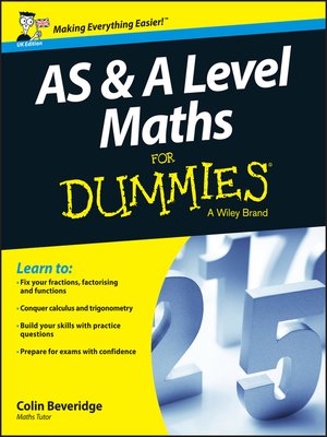 AS and a Level Maths For Dummies - ebook